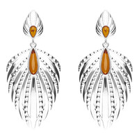 Boucles d'oreilles en argent et Ambre baltique