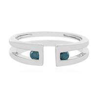 Bague en argent et Diamant bleu I3