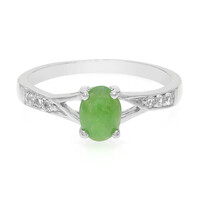 Bague en argent et Chrysoprase impériale