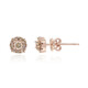 Boucles d'oreilles en or et Diamant rose de France SI1 d'Argyle  (Annette)