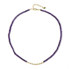 Collier en argent et Améthyste de Zambie