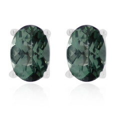 Boucles d'oreilles en argent et Apatite chromifère