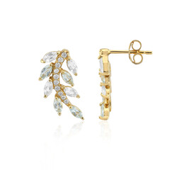 Boucles d'oreilles en argent et Topaze blanche