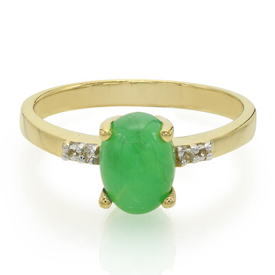 Bague en argent et Chrysoprase impériale