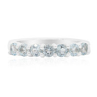 Bague en argent et Topaze bleu ciel