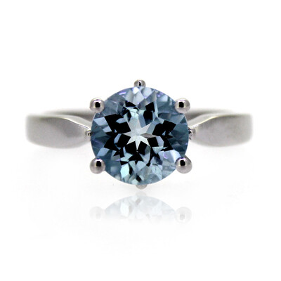 Bague en argent et Topaze bleu ciel