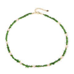 Collier en argent et Pierre de Lune arc-en-ciel