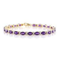 Bracelet en argent et Améthyste de Zambie