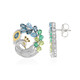 Boucles d'oreilles en argent et Topaze bleu Suisse (Gems en Vogue)