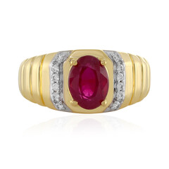 Bague en argent et Rubis de Madagascar