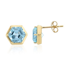 Boucles d'oreilles en argent et Topaze bleu ciel