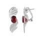 Boucles d'oreilles en argent et Rubis de Madagascar (de Melo)