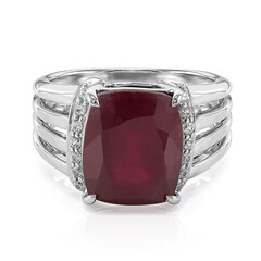 Bague en argent et Rubis de Madagascar