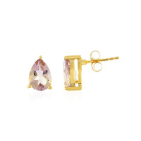 Boucles d'oreilles en argent et Amétrine d'Anahi