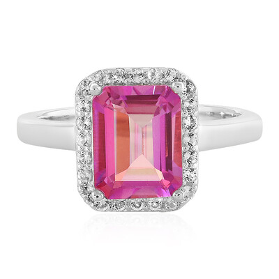 Bague en argent et Topaze jubilaire