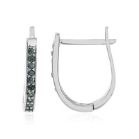 Boucles d'oreilles en argent et Saphir du Montana
