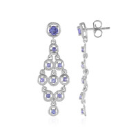 Boucles d'oreilles en argent et Tanzanite