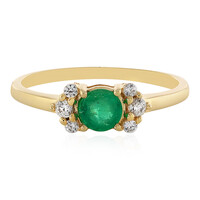 Bague en or et Emeraude de Zambie