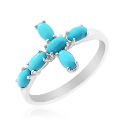 Bague en argent et Turquoise Sleeping Beauty (Anne Bever)