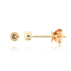 Boucles d'oreilles en or et Diamant champagne SI2