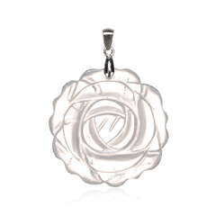 Pendentif en argent et Quartz blanc