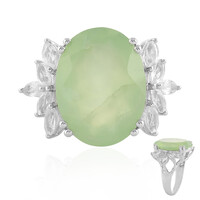 Bague en argent et Préhnite