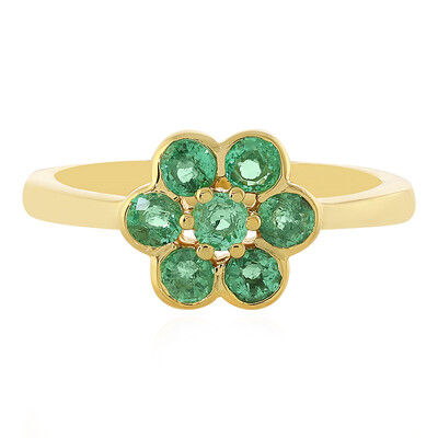 Bague en argent et Emeraude d'Ethiopie