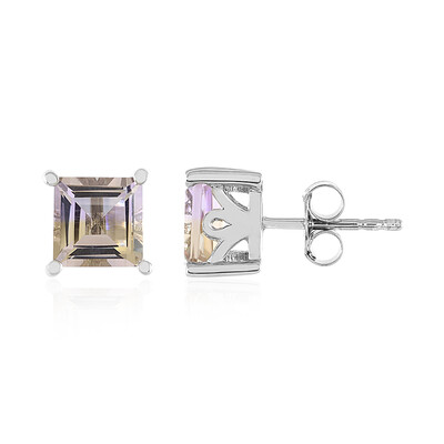 Boucles d'oreilles en argent et Amétrine