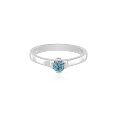 Bague en argent et Diamant bleu I2