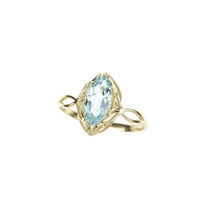 Bague en or et Topaze bleu ciel (dagen)