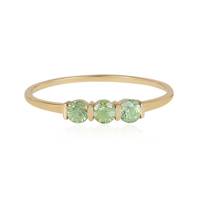 Bague en or et Grenat Démantoïde