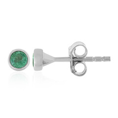 Boucles d'oreilles en argent et Emeraude de Colombie