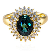 Bague en or et Indicolite du Brésil