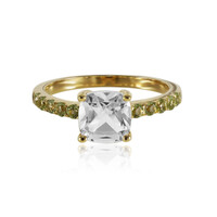 Bague en argent et Topaze blanche