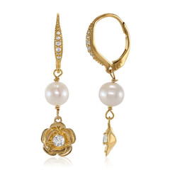 Boucles d'oreilles en argent et Perle de culture d'eau douce