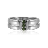 Bague en argent et Diamant vert I1