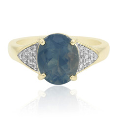 Bague en or et Opale de Feu bleue