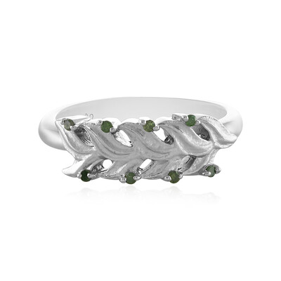Bague en argent et Diamant vert