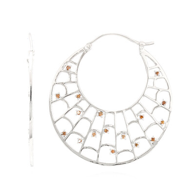 Boucles d'oreilles en argent et Diamant fantaisie