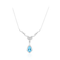 Collier en argent et Topaze bleu Suisse