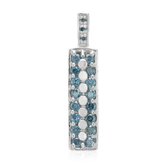 Pendentif en argent et Diamant fantaisie