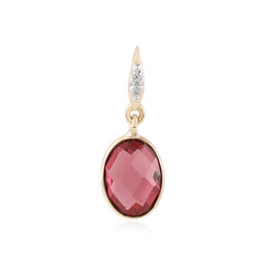 Pendentif en or et Grenat Rhodolite framboise