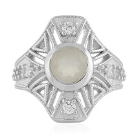 Bague en argent et Pierre de Lune blanche