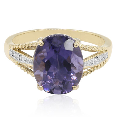 Bague en or et Quartz Myrtille