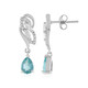 Boucles d'oreilles en argent et Apatite bleue