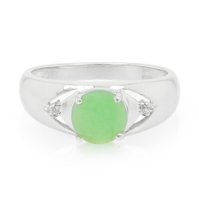 Bague en argent et Chrysoprase impériale