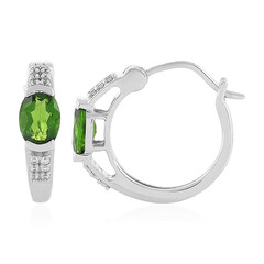 Boucles d'oreilles en argent et Diopside de Russie