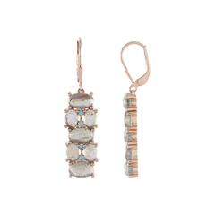 Boucles d'oreilles en argent et Labradorite bleue de Maniry (KM by Juwelo)
