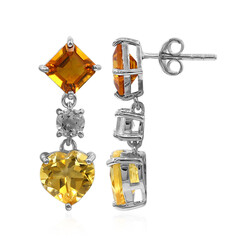 Boucles d'oreilles en argent et Citrine