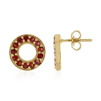 Boucles d'oreilles en argent et Rubis de Tanzanie (Adela Silber)
